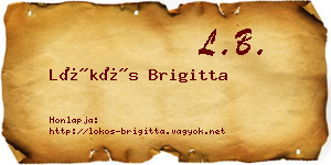 Lökös Brigitta névjegykártya