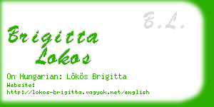 brigitta lokos business card